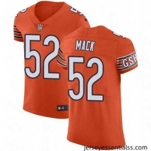 Mens Nike Chicago Bears 52 Khalil Mack Orange Alternate Vapor Untouchable Elite Player NFL Jersey