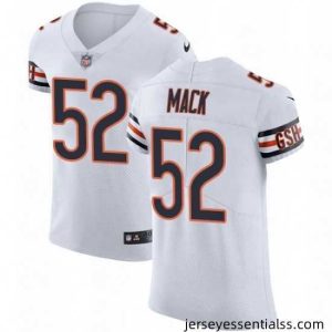 Mens Nike Chicago Bears 52 Khalil Mack White Vapor Untouchable Elite Player NFL Jersey