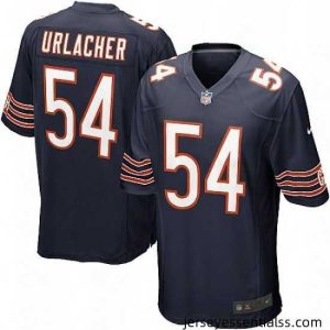 Mens Nike Chicago Bears 54 Brian Urlacher Game Navy Blue Team Color NFL Jersey