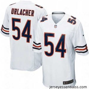 Mens Nike Chicago Bears 54 Brian Urlacher Game White NFL Jersey