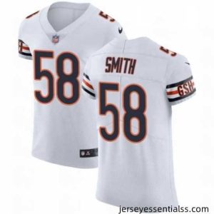 Mens Nike Chicago Bears 58 Roquan Smith White Vapor Untouchable Elite Player NFL Jersey