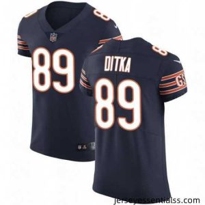 Mens Nike Chicago Bears 89 Mike Ditka Navy Blue Team Color Vapor Untouchable Elite Player NFL Jersey