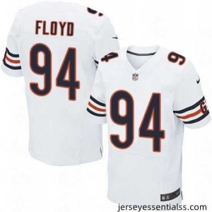 Mens Nike Chicago Bears 94 Leonard Floyd Elite White NFL Jersey