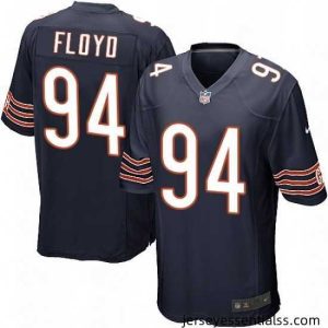 Mens Nike Chicago Bears 94 Leonard Floyd Game Navy Blue Team Color NFL Jersey