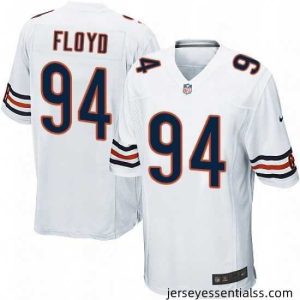 Mens Nike Chicago Bears 94 Leonard Floyd Game White NFL Jersey