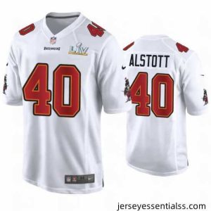 Mike Alstott Buccaneers White Super Bowl Lv Game Fashion Jersey