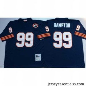 Mitchell Ness Bears #99 Lamarr Houston blue Throwback Stitched NFL Jerseys