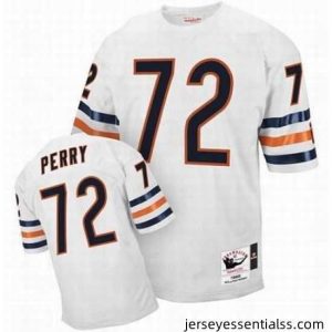 MitchellandNess Chicago Bears 72 William Perry Jersey Authentic Throwback White