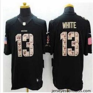 New Chicago Bears #13 Kevin White Black Stitched NFL Limited Salute to Service Jersey