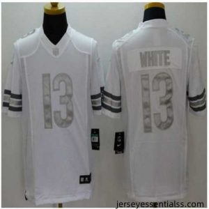 New Chicago Bears #13 Kevin White White Men's Stitched NFL Limited Platinum Jersey