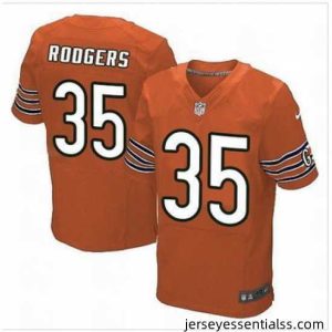 New Chicago Bears #35 Jacquizz Rodgers Orange Alternate Stitched NFL Elite Jersey