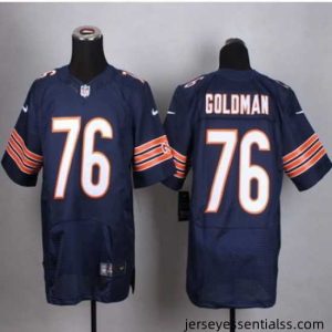 New Chicago Bears #76 Eddie Goldman Navy Blue Team Color Stitched NFL Elite Jersey
