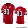 Nike 49ers 80 Jerry Rice Red Rush Stitched NFL Vapor Untouchable Limited 2024 Super Bowl LVIII Jersey