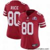 Nike 49ers 80 Jerry Rice Red Team Color Stitched NFL Vapor Untouchable Limited 2024 Super Bowl LVIII Jersey