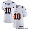 Nike Bears 10 Mitchell Trubisky White Shadow Logo Limited Jersey