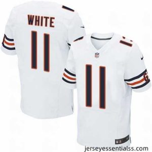 Nike Bears #11 Kevin White White Mens Stitched NFL Elite Jersey