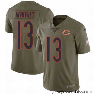 Nike Bears #13 Kendall Wright Olive Mens Stitched NFL Limited 2017 Salute To Service Jersey