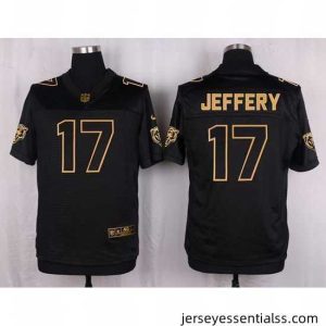 Nike Bears #17 Alshon Jeffery Black Mens Stitched NFL Elite Pro Line Gold Collection Jersey
