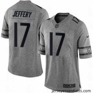 Nike Bears #17 Alshon Jeffery Gray Mens Stitched NFL Limited Gridiron Gray Jersey