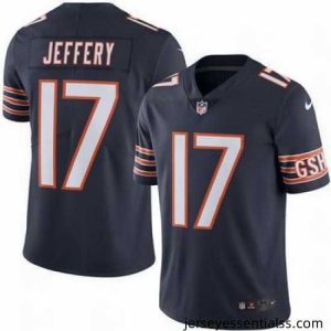Nike Bears #17 Alshon Jeffery Navy Blue Mens Stitched NFL Limited Rush Jersey