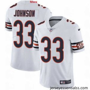 Nike Bears 33 Jaylon Johnson White Stitched NFL Vapor Untouchable Limited Jersey