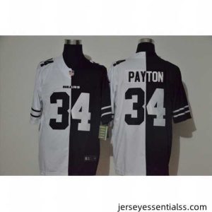 Nike Bears 34 Walter Payton Black And White Split Vapor Untouchable Limited Jersey