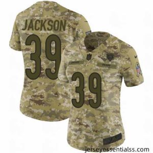 Nike Bears #39 Eddie Jackson Camo Stitched NFL Limited 2018 Salute to Service Jersey