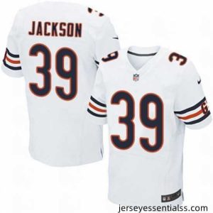 Nike Bears #39 Eddie Jackson White Mens Stitched NFL Elite Jersey