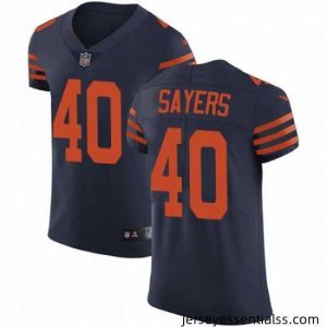 Nike Bears #40 Gale Sayers Navy Blue Alternate Mens Stitched NFL Vapor Untouchable Elite Jersey