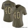 Nike Bears #40 Gale Sayers Olive Camo Womens Stitched NFL Limited 2017 Salute to Service Jersey