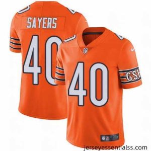 Nike Bears #40 Gale Sayers Orange Mens Stitched NFL Limited Rush Jersey