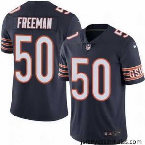 Nike Bears #50 Jerrell Freeman Navy Blue Mens Stitched NFL Limited Rush Jersey