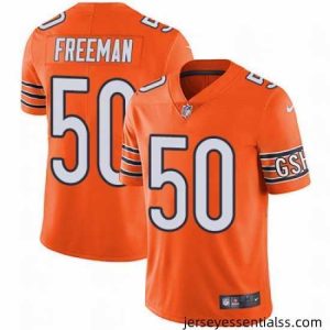 Nike Bears #50 Jerrell Freeman Orange Mens Stitched NFL Limited Rush Jersey