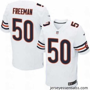 Nike Bears #50 Jerrell Freeman White Mens Stitched NFL Elite Jersey