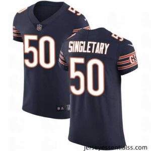 Nike Bears #50 Mike Singletary Navy Blue Team Color Mens Stitched NFL Vapor Untouchable Elite Jersey