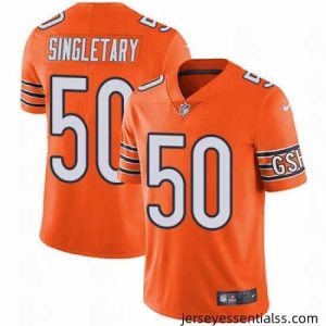 Nike Bears #50 Mike Singletary Orange Mens Stitched NFL Limited Rush Jersey