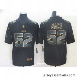 Nike Bears 52 Khalil Mack Black Gold Vapor Untouchable Limited Jersey