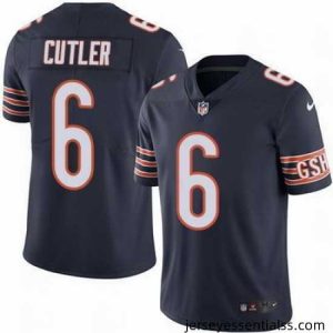Nike Bears #6 Jay Cutler Navy Blue Mens Stitched NFL Limited Rush Jersey