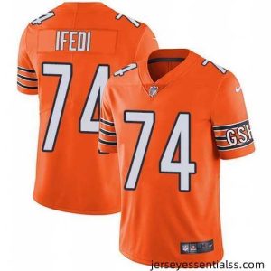 Nike Bears 74 Germain Ifedi Orange Stitched NFL Limited Rush Jersey