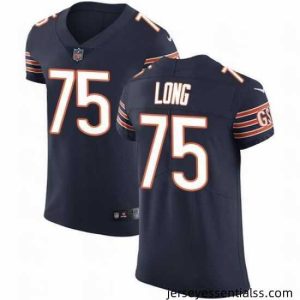 Nike Bears #75 Kyle Long Navy Blue Team Color Mens Stitched NFL Vapor Untouchable Elite Jersey