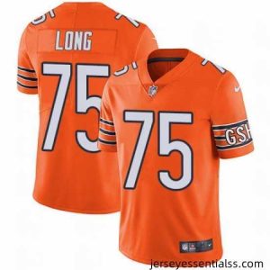 Nike Bears #75 Kyle Long Orange Mens Stitched NFL Limited Rush Jersey