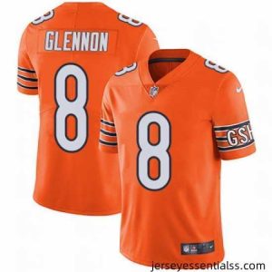 Nike Bears #8 Mike Glennon Orange Mens Stitched NFL Limited Rush Jersey