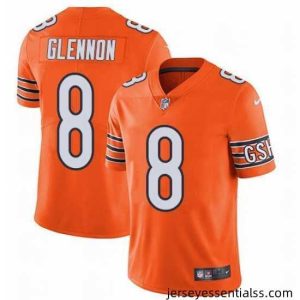 Nike Bears #8 Mike Glennon Orange Stitched NFL Limited Rush Jersey