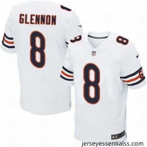 Nike Bears #8 Mike Glennon White Mens Stitched NFL Elite Jersey