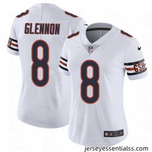 Nike Bears #8 Mike Glennon White Womens Stitched NFL Vapor Untouchable Limited Jersey