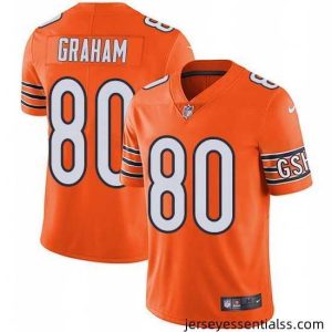 Nike Bears 80 Jimmy Graham Orange Stitched NFL Limited Rush Jersey