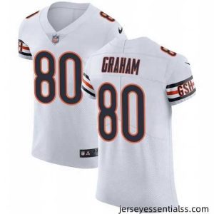 Nike Bears 80 Jimmy Graham White Stitched NFL New Elite Jersey