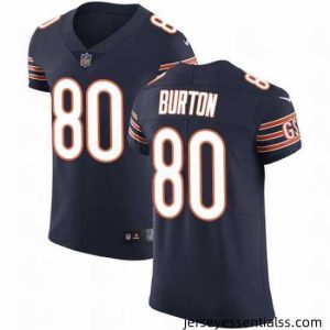 Nike Bears #80 Trey Burton Navy Blue Team Color Stitched NFL Vapor Untouchable Elite Jersey