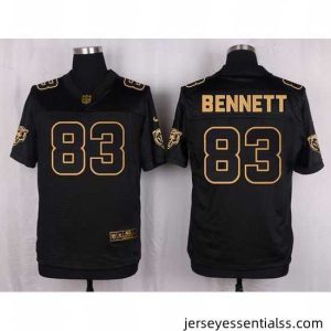 Nike Bears #83 Martellus Bennett Black Mens Stitched NFL Elite Pro Line Gold Collection Jersey