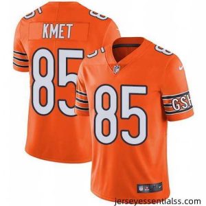 Nike Bears 85 Cole Kmet Orange Stitched NFL Limited Rush Jersey